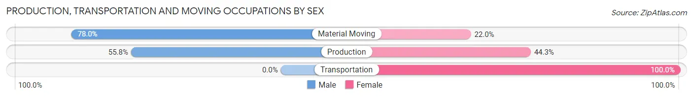 Production, Transportation and Moving Occupations by Sex in Horse Pasture