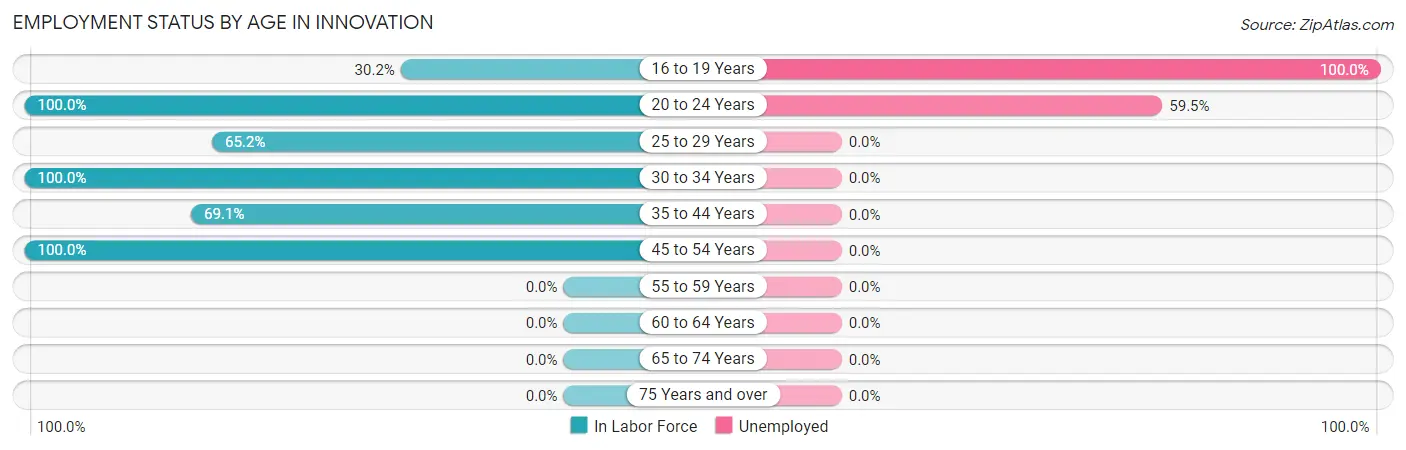 Employment Status by Age in Innovation