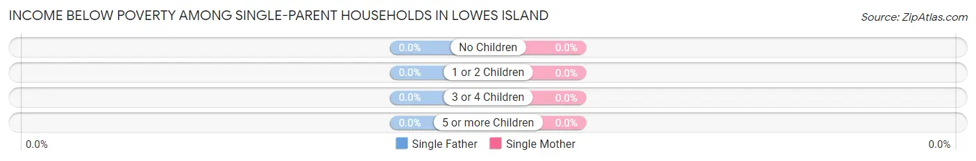 Income Below Poverty Among Single-Parent Households in Lowes Island