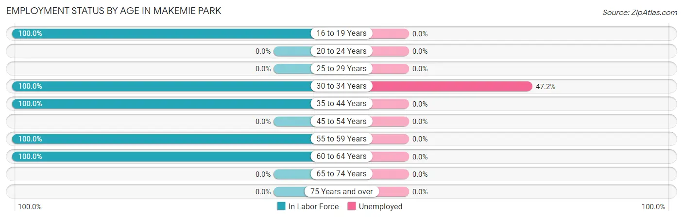 Employment Status by Age in Makemie Park