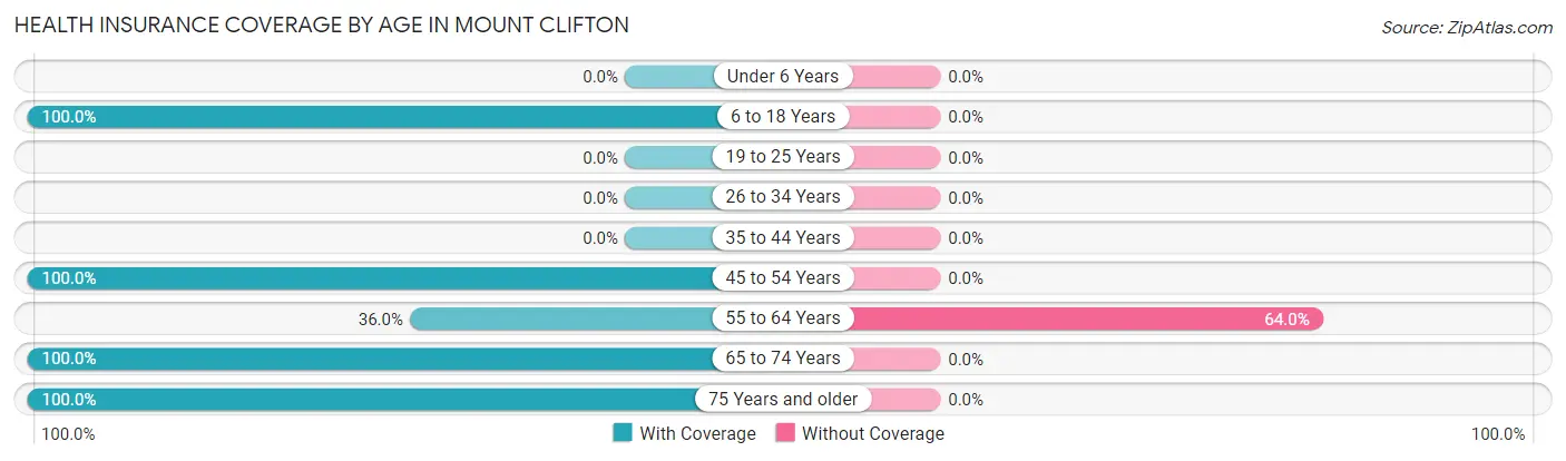 Health Insurance Coverage by Age in Mount Clifton