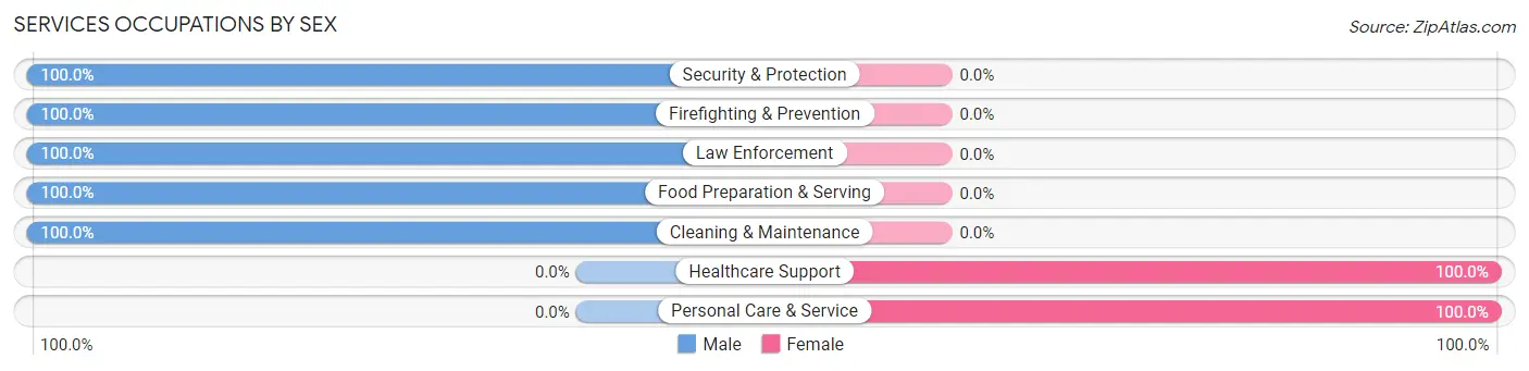 Services Occupations by Sex in Onancock