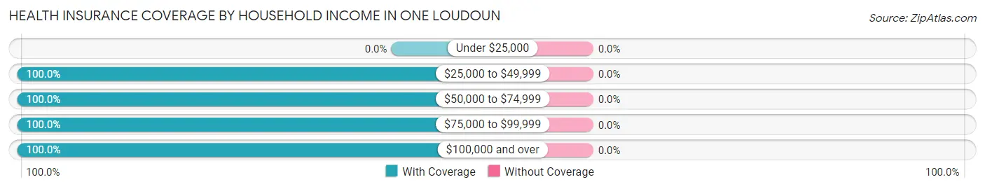 Health Insurance Coverage by Household Income in One Loudoun