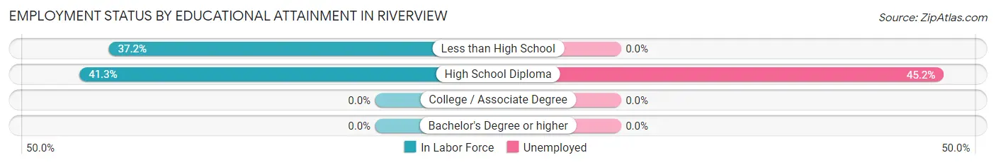 Employment Status by Educational Attainment in Riverview