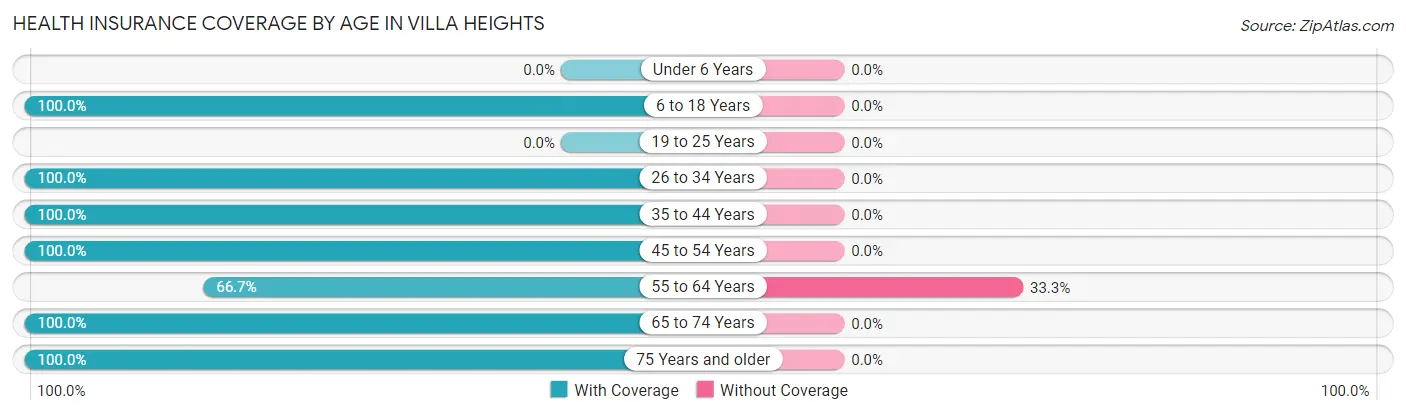 Health Insurance Coverage by Age in Villa Heights