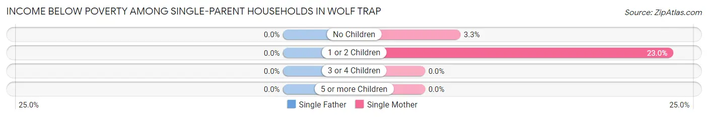 Income Below Poverty Among Single-Parent Households in Wolf Trap