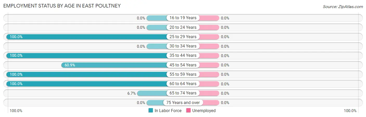 Employment Status by Age in East Poultney