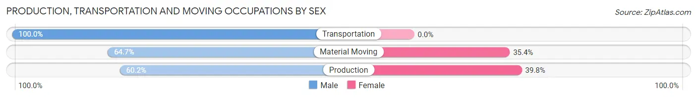 Production, Transportation and Moving Occupations by Sex in Fair Haven