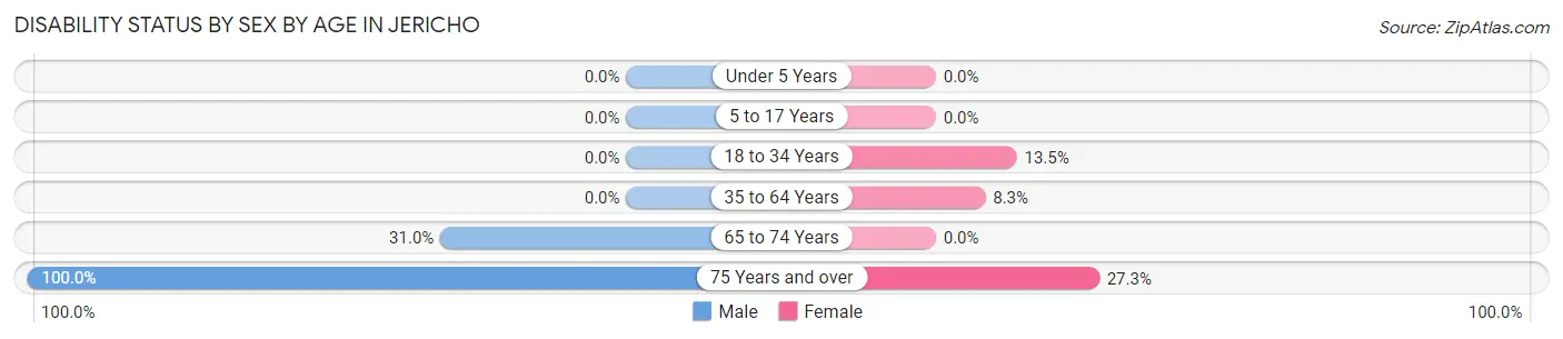 Disability Status by Sex by Age in Jericho