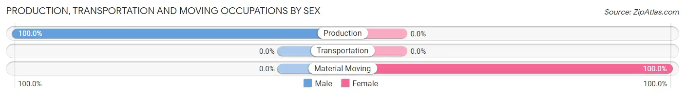 Production, Transportation and Moving Occupations by Sex in North Clarendon