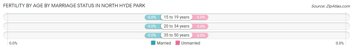 Female Fertility by Age by Marriage Status in North Hyde Park