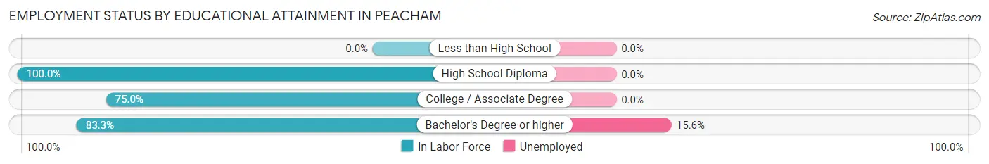 Employment Status by Educational Attainment in Peacham
