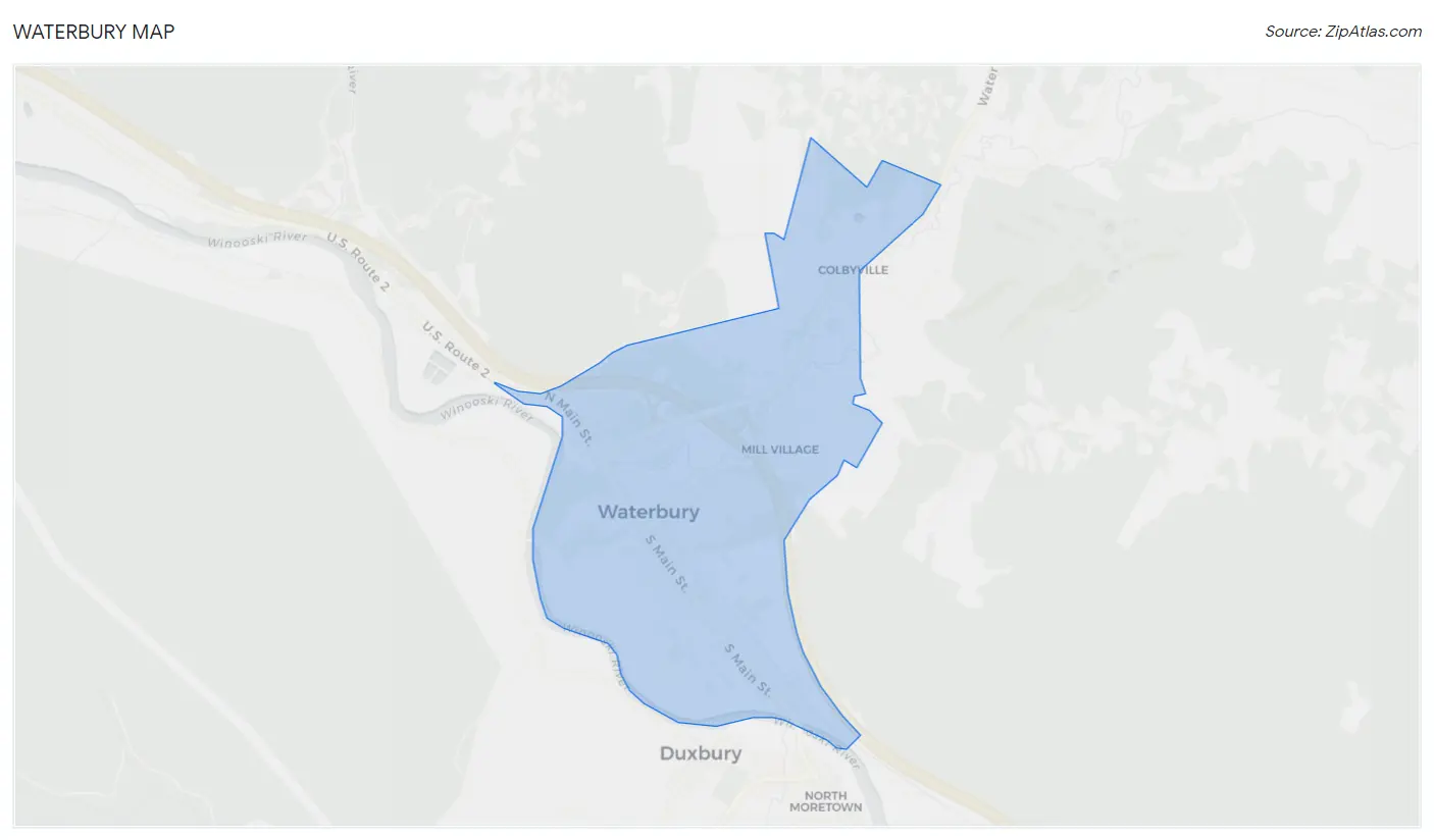 Waterbury Map