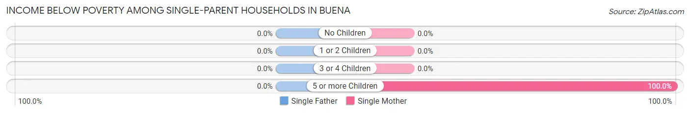 Income Below Poverty Among Single-Parent Households in Buena