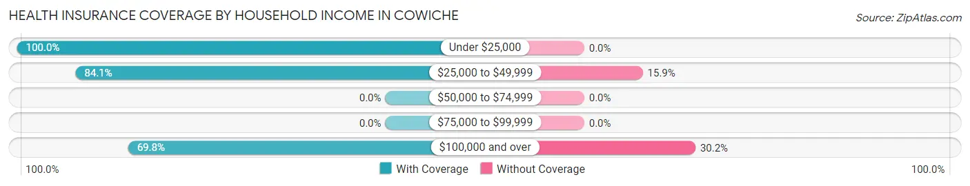 Health Insurance Coverage by Household Income in Cowiche
