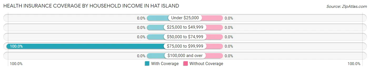 Health Insurance Coverage by Household Income in Hat Island