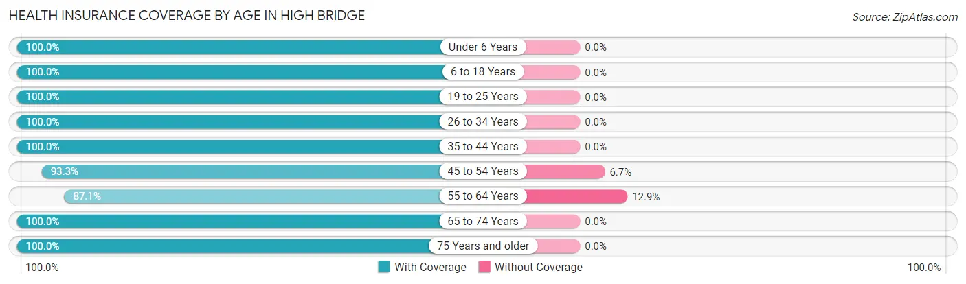 Health Insurance Coverage by Age in High Bridge