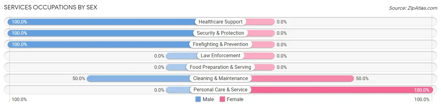 Services Occupations by Sex in Nespelem Community