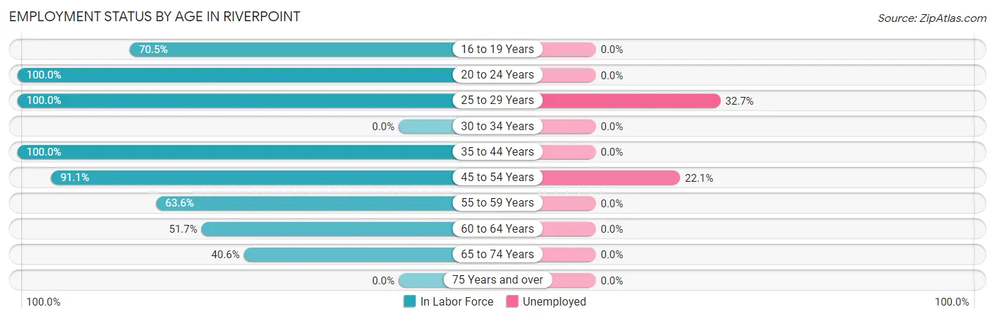 Employment Status by Age in Riverpoint