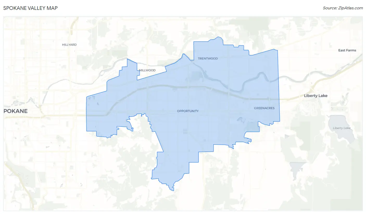 Spokane Valley Map
