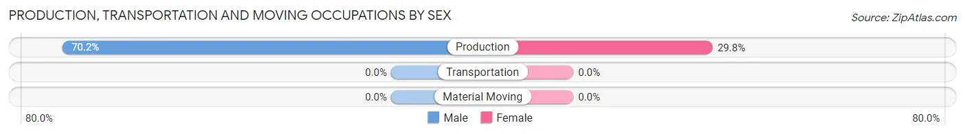 Production, Transportation and Moving Occupations by Sex in Stansberry Lake
