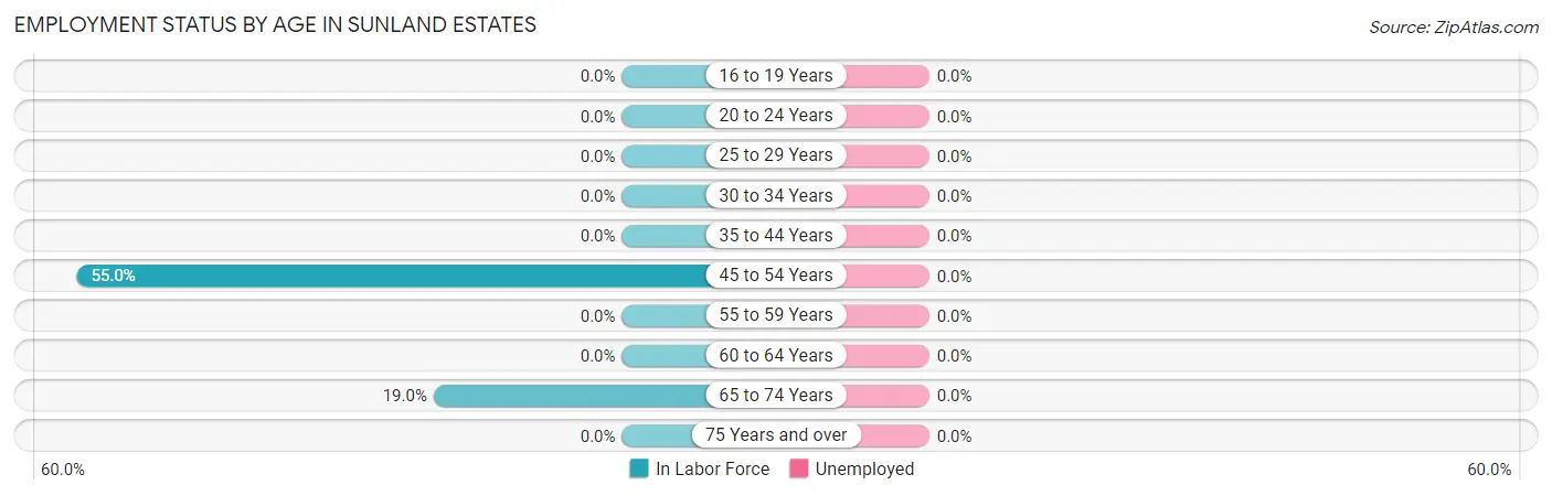 Employment Status by Age in Sunland Estates