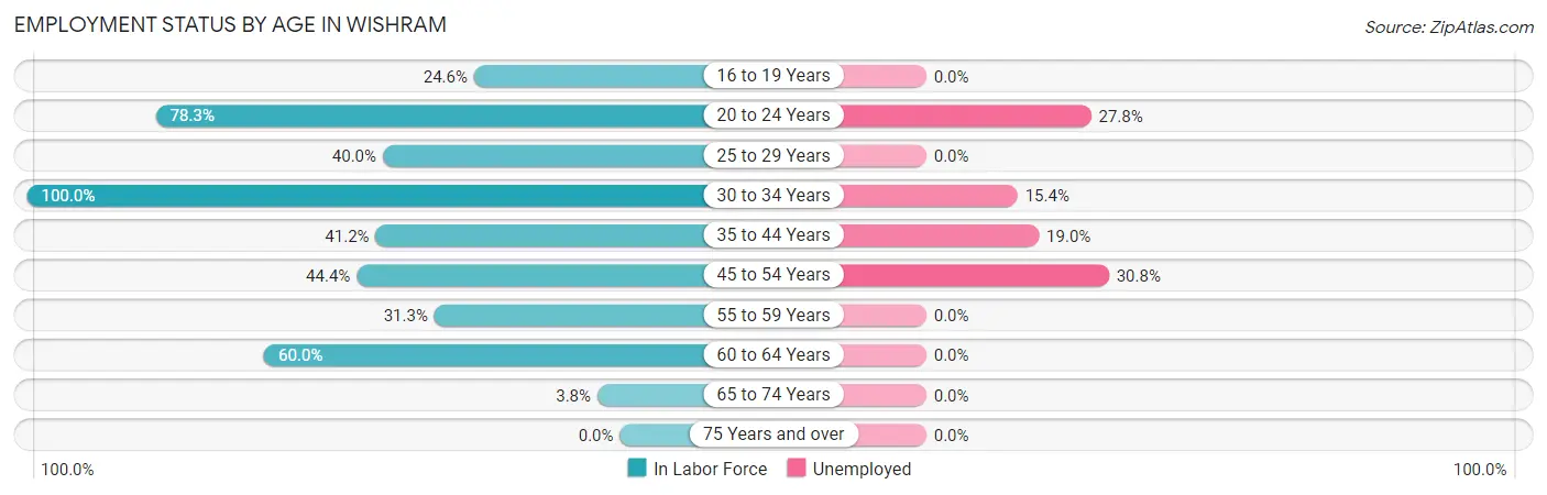 Employment Status by Age in Wishram