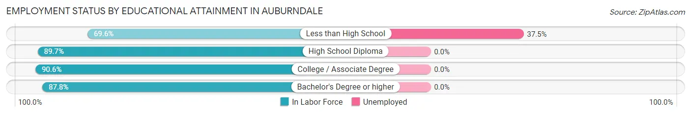 Employment Status by Educational Attainment in Auburndale