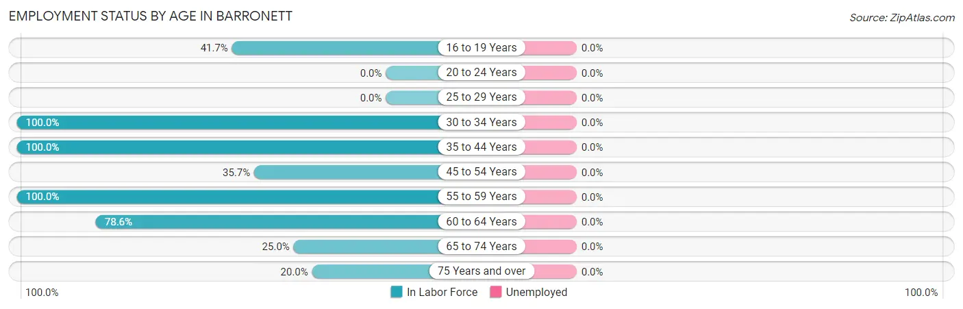 Employment Status by Age in Barronett