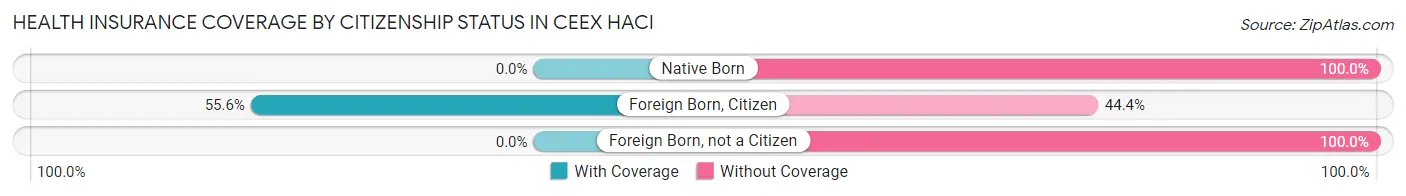 Health Insurance Coverage by Citizenship Status in Ceex Haci