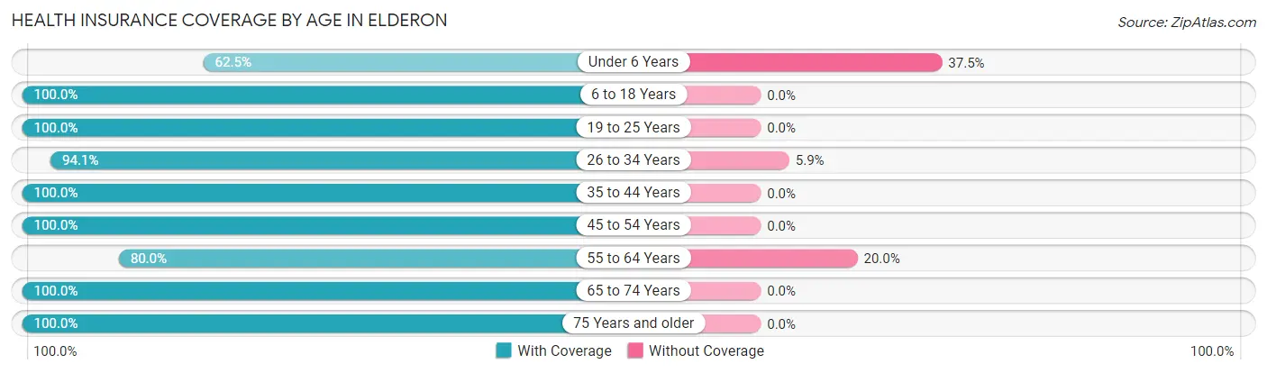 Health Insurance Coverage by Age in Elderon
