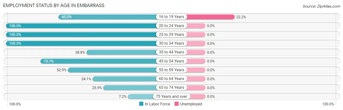 Employment Status by Age in Embarrass