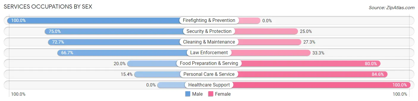 Services Occupations by Sex in Kekoskee