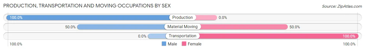 Production, Transportation and Moving Occupations by Sex in King