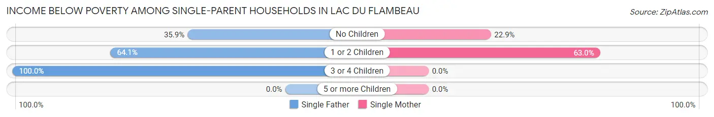 Income Below Poverty Among Single-Parent Households in Lac Du Flambeau