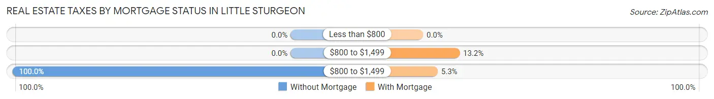Real Estate Taxes by Mortgage Status in Little Sturgeon