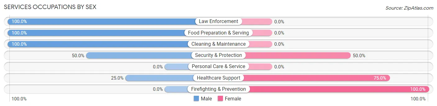 Services Occupations by Sex in Lohrville