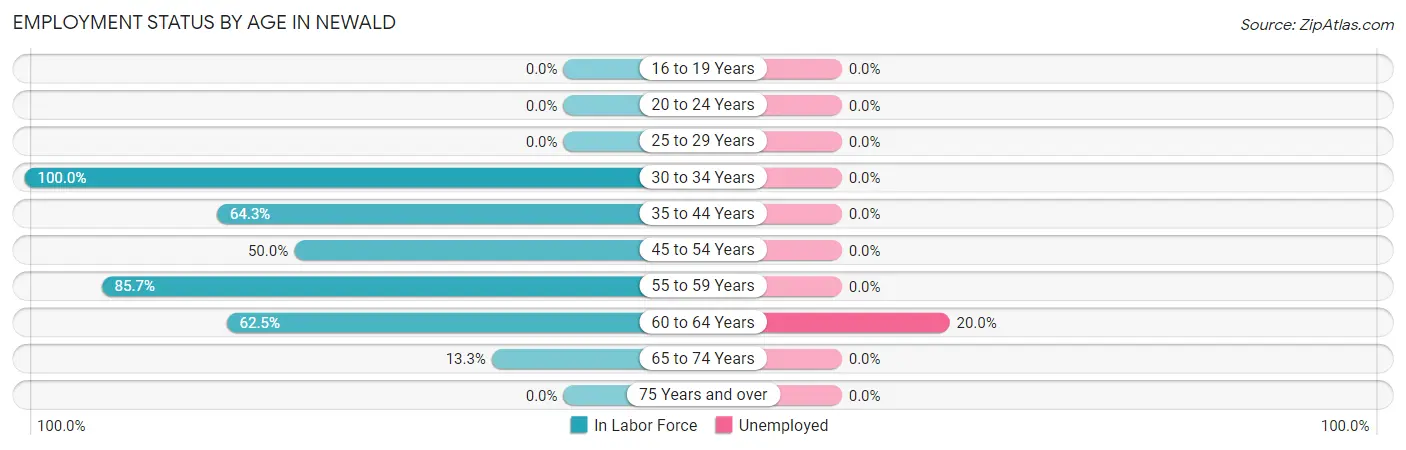 Employment Status by Age in Newald