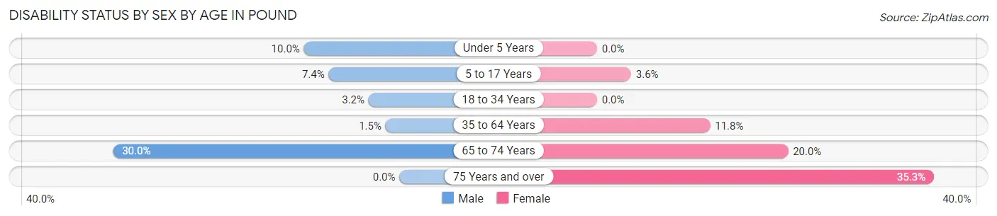 Disability Status by Sex by Age in Pound