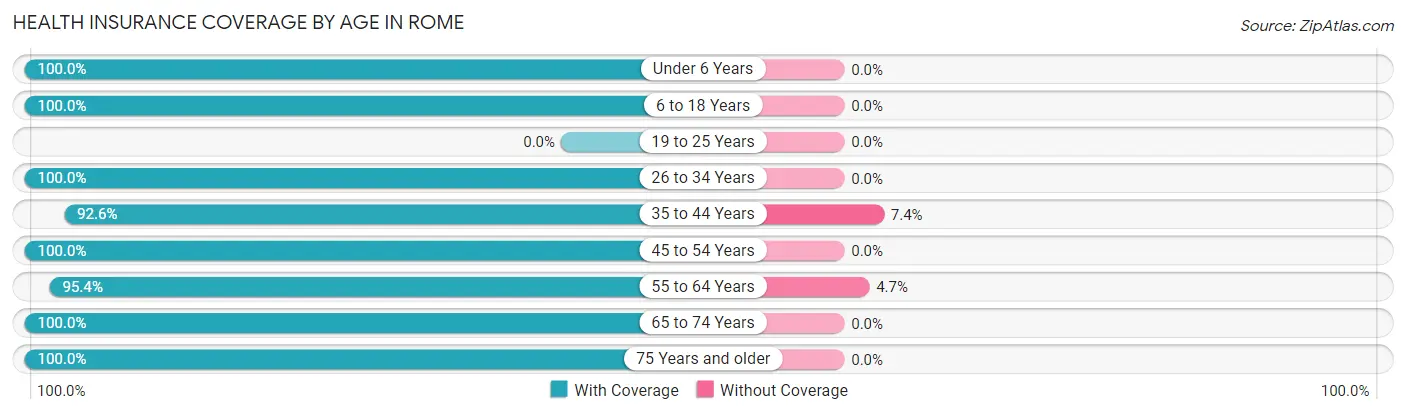 Health Insurance Coverage by Age in Rome