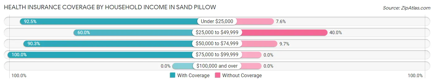 Health Insurance Coverage by Household Income in Sand Pillow