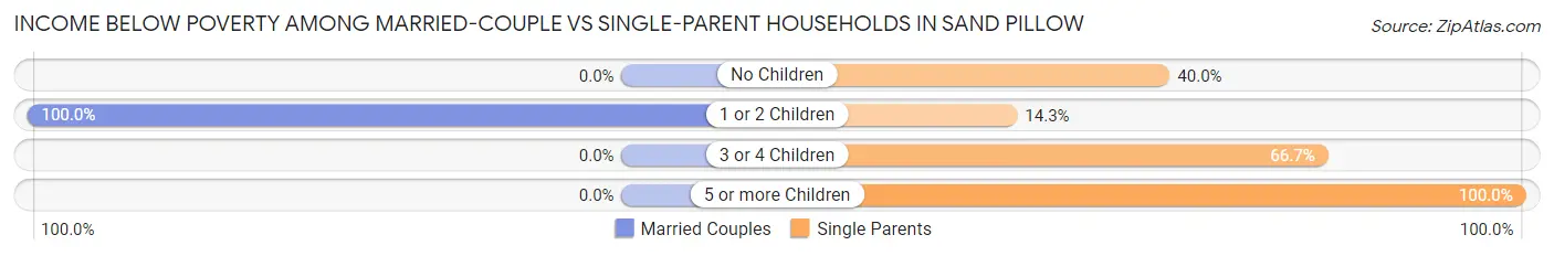 Income Below Poverty Among Married-Couple vs Single-Parent Households in Sand Pillow