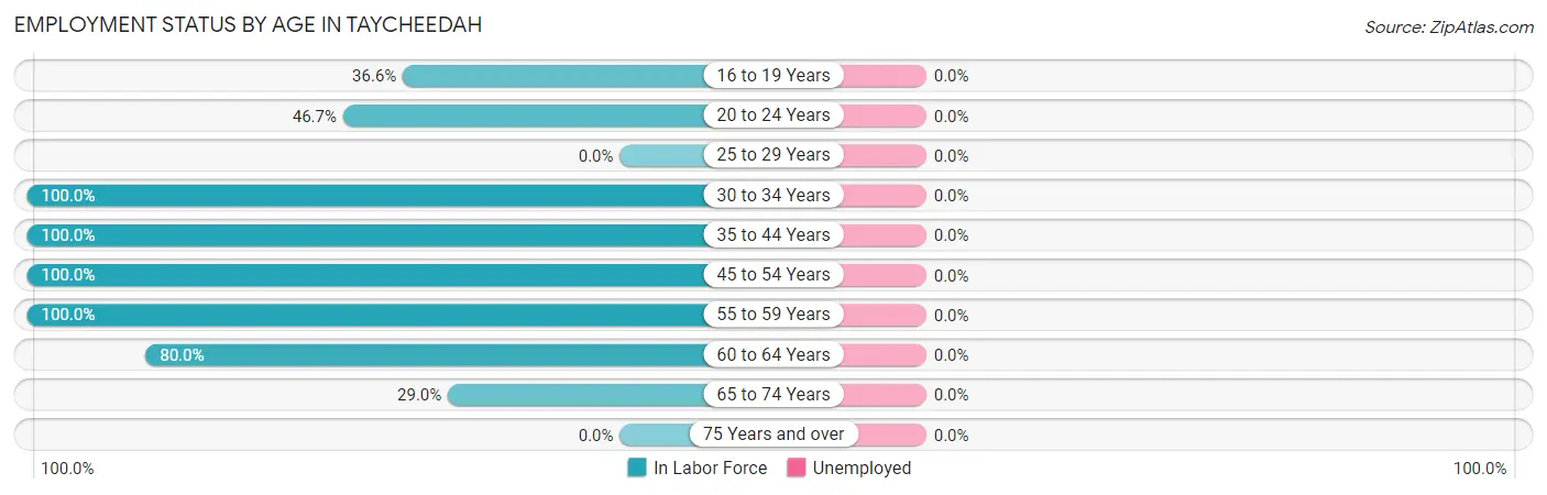 Employment Status by Age in Taycheedah