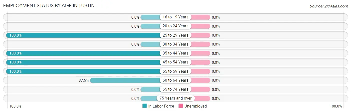 Employment Status by Age in Tustin