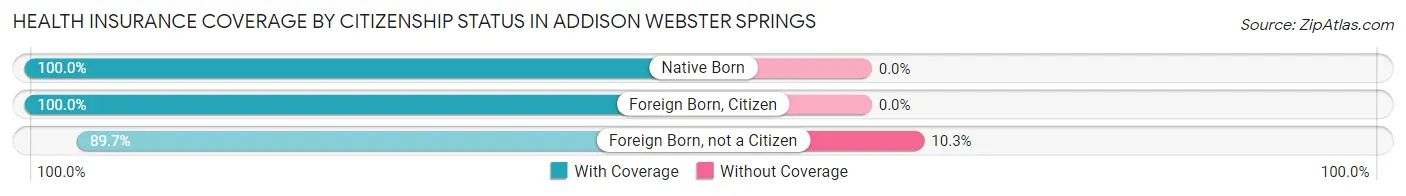 Health Insurance Coverage by Citizenship Status in Addison Webster Springs