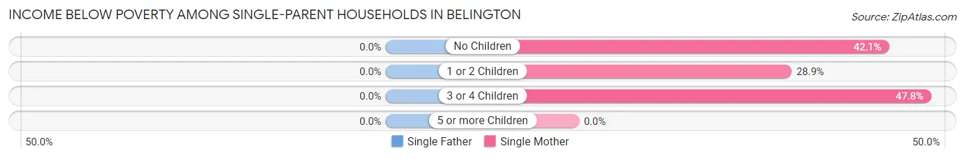 Income Below Poverty Among Single-Parent Households in Belington