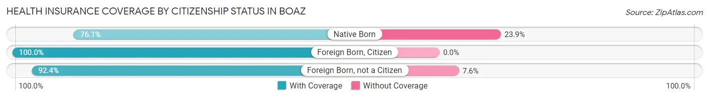 Health Insurance Coverage by Citizenship Status in Boaz