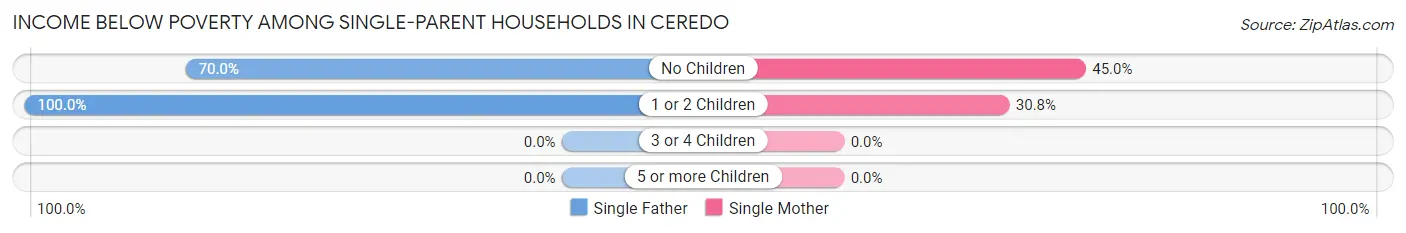 Income Below Poverty Among Single-Parent Households in Ceredo