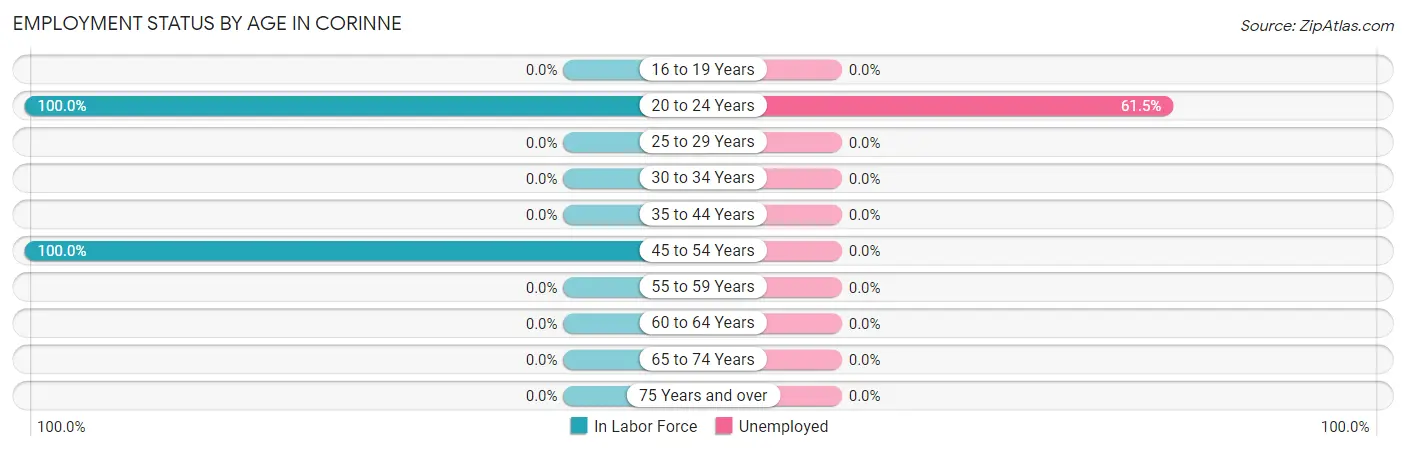 Employment Status by Age in Corinne