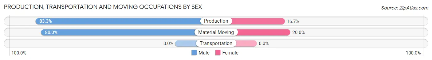 Production, Transportation and Moving Occupations by Sex in Durbin
